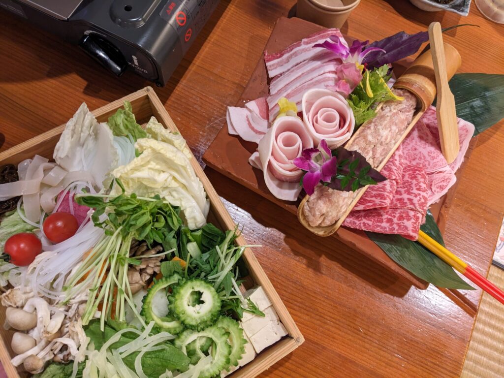 島しゃぶしゃぶNAKAMAの島しゃぶ堪能コース